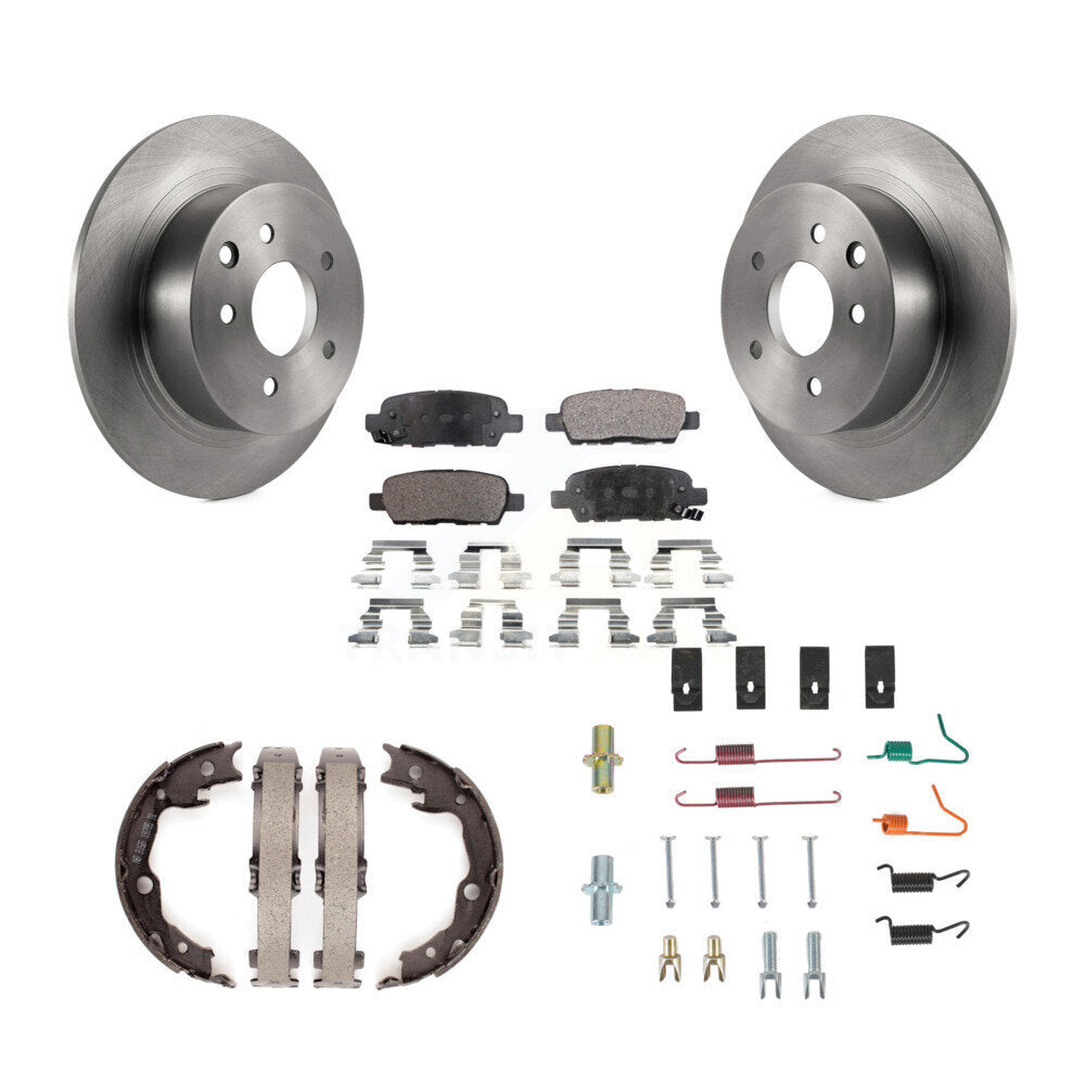 Rear Disc Rotors Semi-Metallic Pads Parking Shoes And Hardware Kit For Nissan Sentra Juke K8F-104834