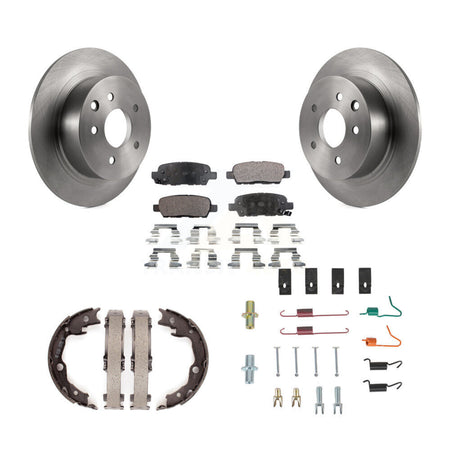 Rear Disc Rotors Semi-Metallic Pads Parking Shoes And Hardware Kit For Nissan Sentra Juke K8F-104834