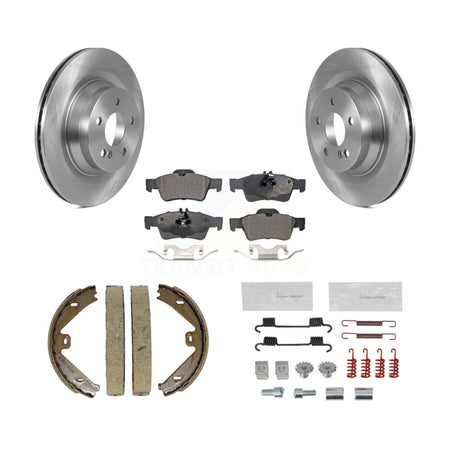 Rear Disc Rotors Semi-Metallic Pads Parking Shoes And Hardware Kit For Mercedes-Benz E550 K8F-104859