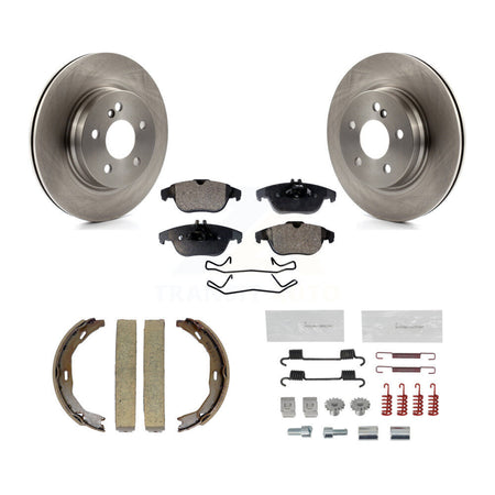 Rear Disc Rotors Semi-Metallic Pads Parking Shoes And Hardware Kit For Mercedes-Benz C300 K8F-104861