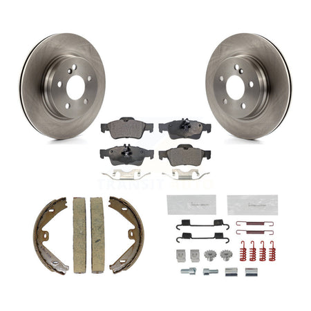 Rear Disc Rotors Semi-Metallic Pads Parking Shoes And Hardware Kit For Mercedes-Benz E550 K8F-104862