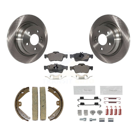 Rear Disc Rotors Semi-Metallic Pads Parking Shoes And Hardware Kit For Mercedes-Benz E250 K8F-104865