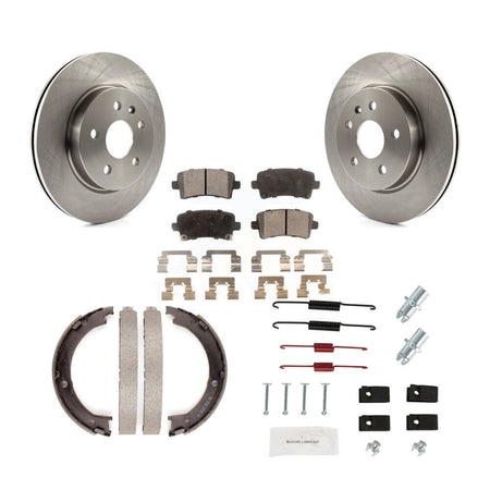 Rear Disc Rotors Semi-Metallic Pads Parking Brake Shoes And Hardware Kit For Cadillac XTS K8F-104962