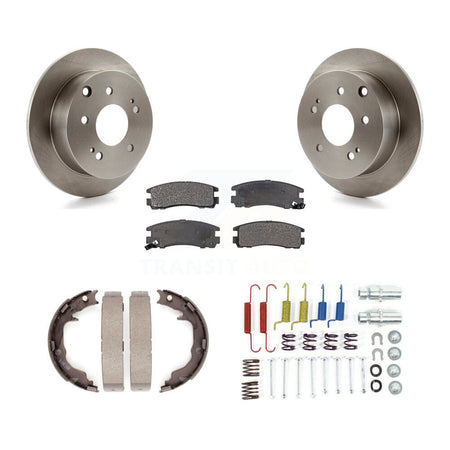 Rear Disc Rotors Semi-Metallic Pads Parking Shoes And Hardware Kit For Mitsubishi Eclipse K8F-104971