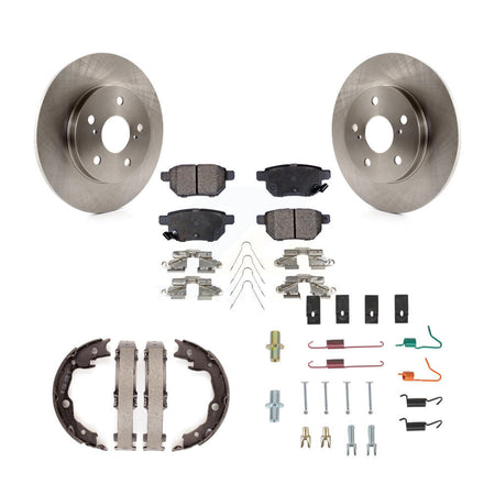 Rear Disc Rotors Semi-Metallic Pads Parking Shoes Hardware Kit For Toyota Matrix Pontiac K8F-104981