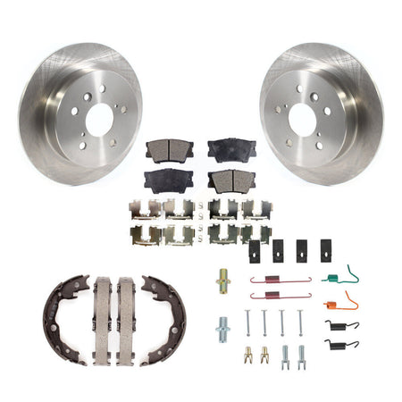 Rear Disc Rotors Semi-Metallic Pads Parking Brake Shoes And Hardware Kit For Toyota Camry K8F-104983