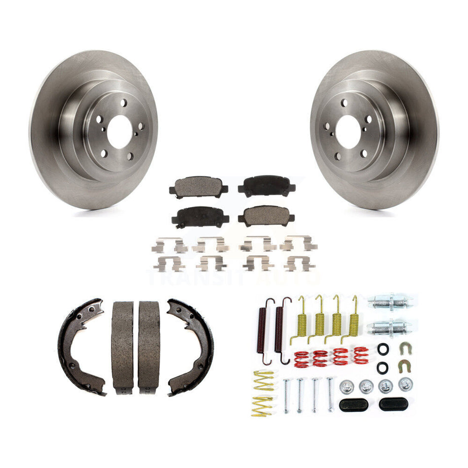 Rear Disc Rotors Semi-Metallic Pads Parking Shoes And Hardware Kit For 2000 Subaru Legacy K8F-104987