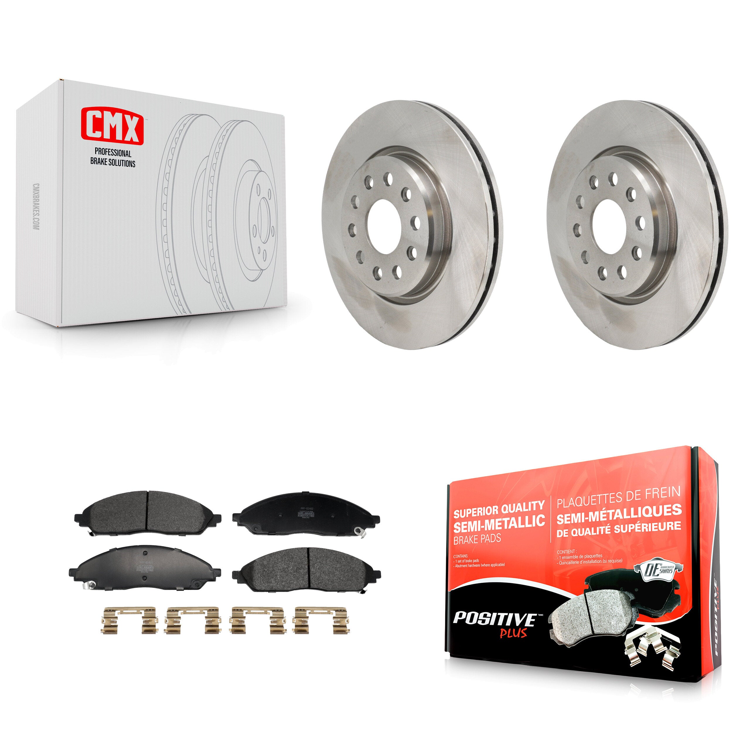 Front Disc Brake Rotors And Semi-Metallic Pads Kit For 2022-2023 Jeep Grand Cherokee L K8F-105123