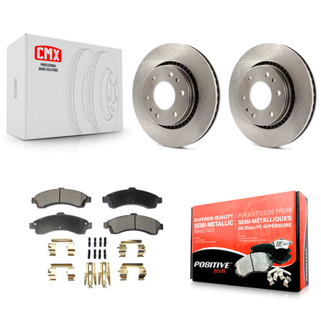 Front Disc Brake Rotor Semi-Metallic Pad Kit For 2006 Isuzu Ascender With 3rd Row Seating K8F-105126