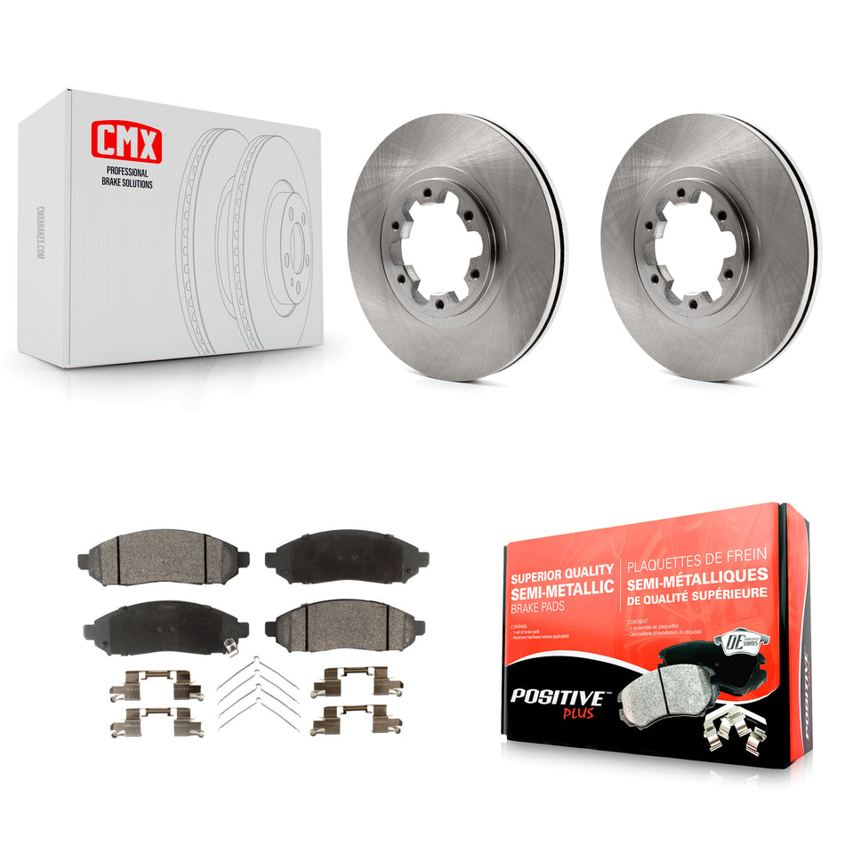 Front Disc Brake Rotors And Semi-Metallic Pads Kit For 2004 Nissan Pathfinder From 08 04 K8F-105143