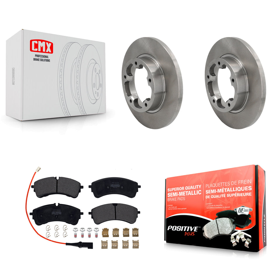 Rear Brake Rotor Semi-Metallic Pad Kit For 22-23 Ford E-Transit Without Heavy Duty Brakes K8F-105150