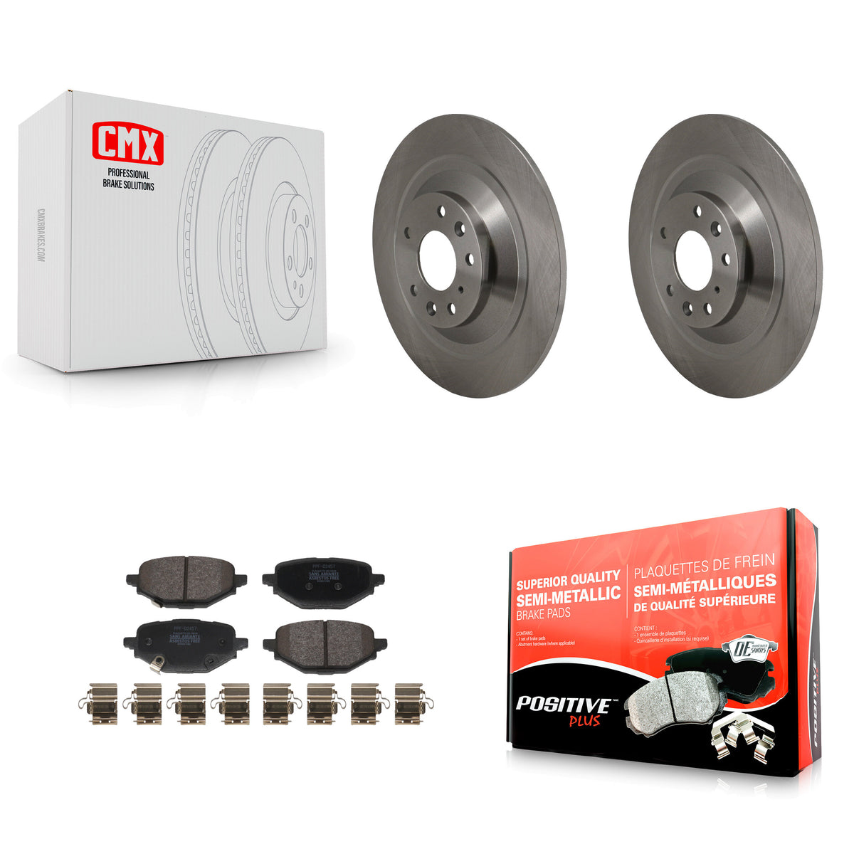 Rear Disc Brake Rotors And Semi-Metallic Pads Kit For 2023-2024 Mazda CX-50 K8F-105151