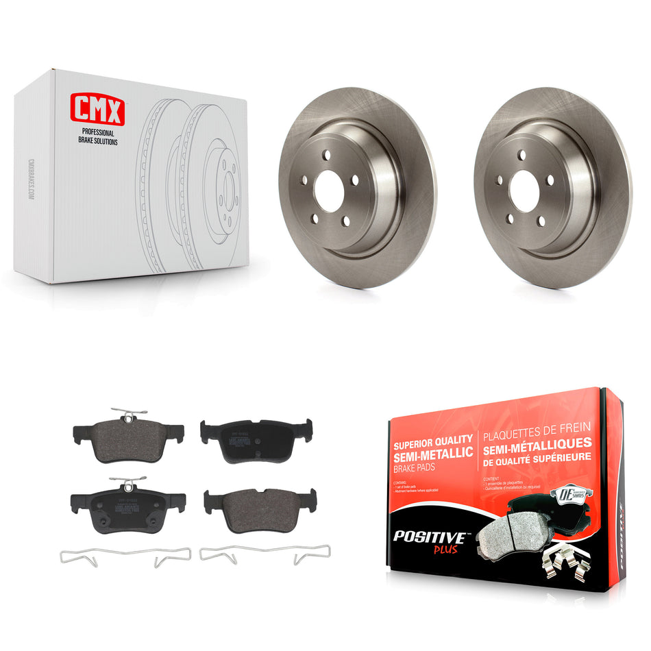 Rear Disc Brake Rotors & Semi-Metallic Pad Kit For 2019-2020 Ford Police Responder Hybrid K8F-105156