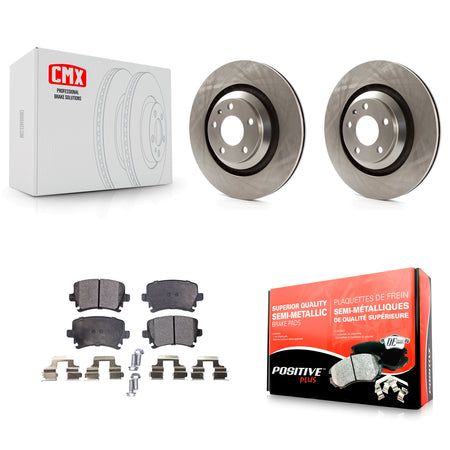 Rear Brake Rotor & Semi-Metallic Pad Kit For 06-11 Audi A6 With 330mm Diameter K8F-105159