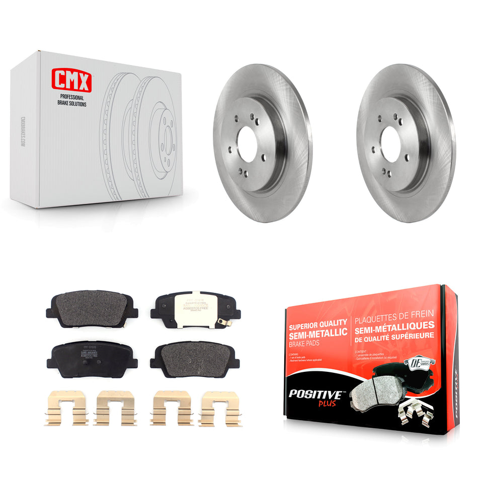 Rear Disc Brake Rotors And Semi-Metallic Pads Kit For Hyundai Santa Fe K8F-105173