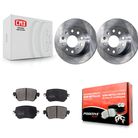 Rear Disc Brake Rotors And Semi-Metallic Pads Kit For 2015 Volkswagen Golf SportWagen K8F-105178