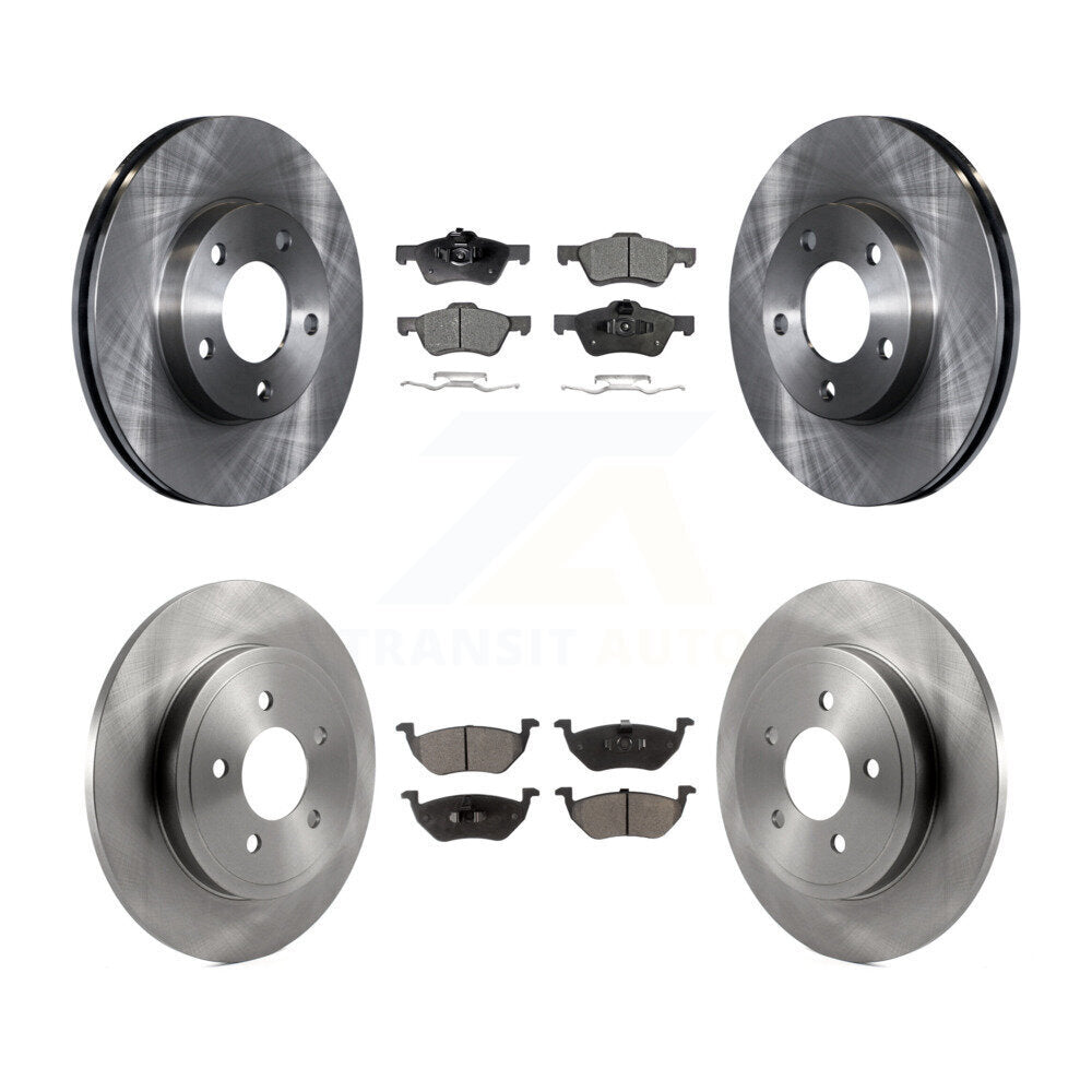 Front Rear Disc Brake Rotors And Semi-Metallic Pads Kit For Mercury Mariner K8F-105181