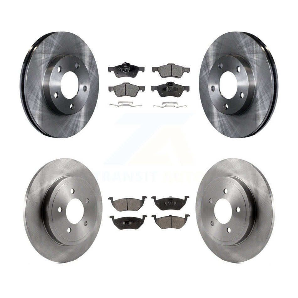 Front Rear Disc Brake Rotors And Semi-Metallic Pads Kit For Mercury Mariner K8F-105181