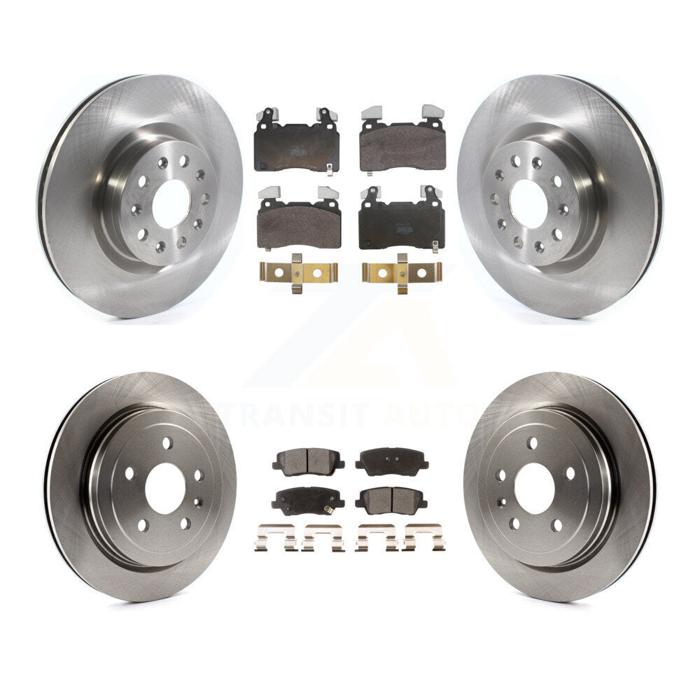 Front Rear Disc Brake Rotors And Semi-Metallic Pads Kit For Cadillac CTS K8F-105182