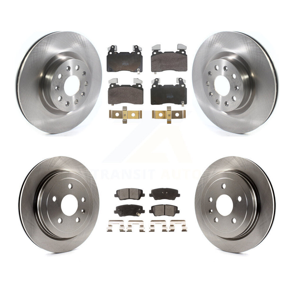 Front Rear Disc Brake Rotors And Semi-Metallic Pads Kit For Cadillac CTS K8F-105182