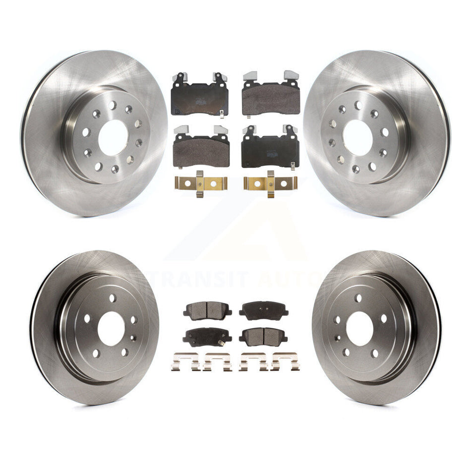 Front Rear Disc Brake Rotors And Semi-Metallic Pads Kit For Cadillac CTS K8F-105183