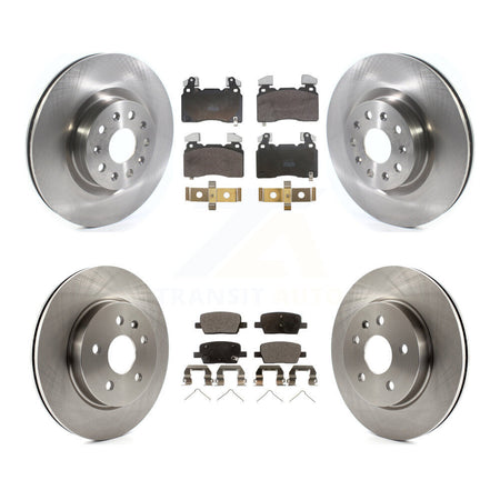 Front Rear Disc Brake Rotors And Semi-Metallic Pads Kit For Cadillac CT6 K8F-105186