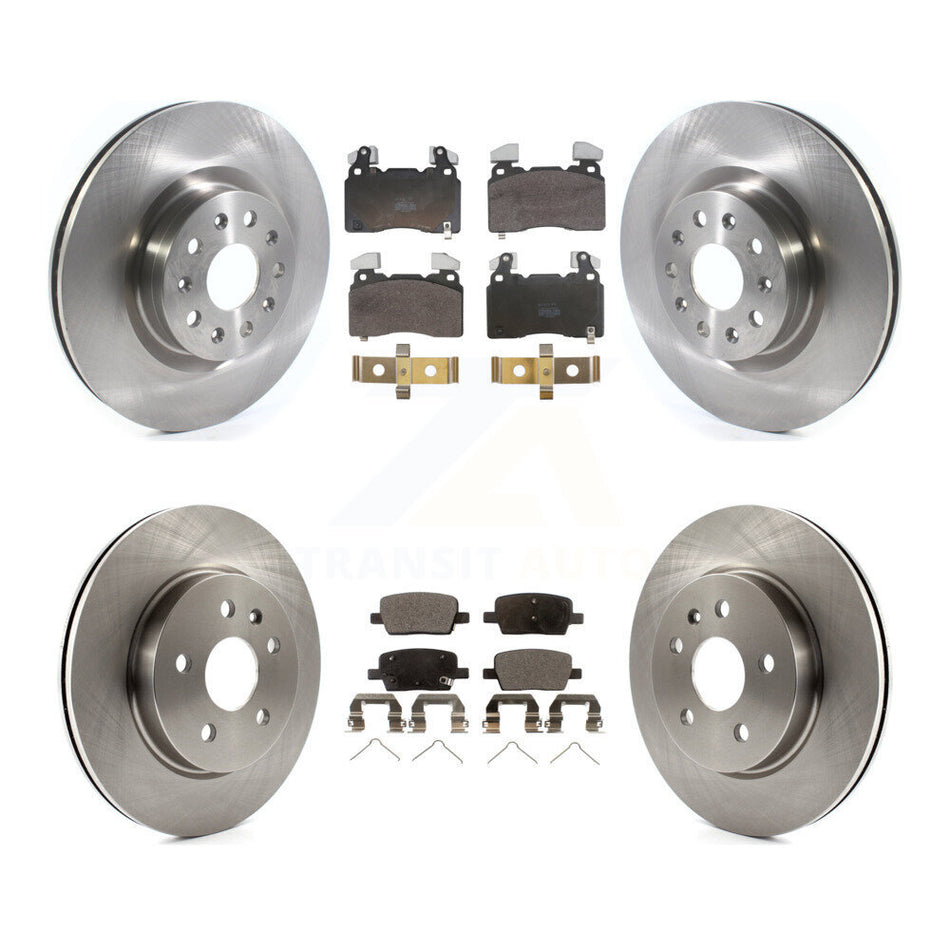 Front Rear Disc Brake Rotors And Semi-Metallic Pads Kit For Cadillac CT6 K8F-105186