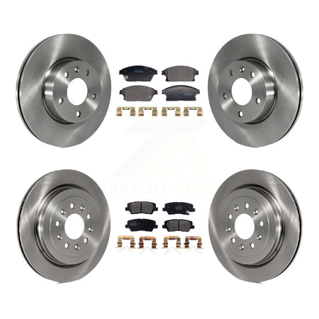 Front Rear Disc Brake Rotors And Semi-Metallic Pads Kit For 2018 Cadillac ATS Base K8F-105187