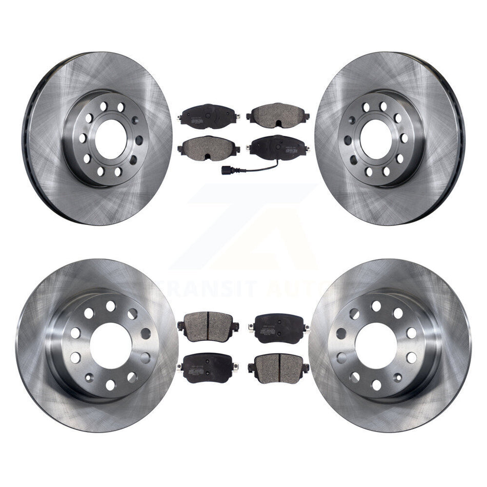 Front Rear Disc Brake Rotors And Semi-Metallic Pads Kit For Volkswagen Golf SportWagen K8F-105189