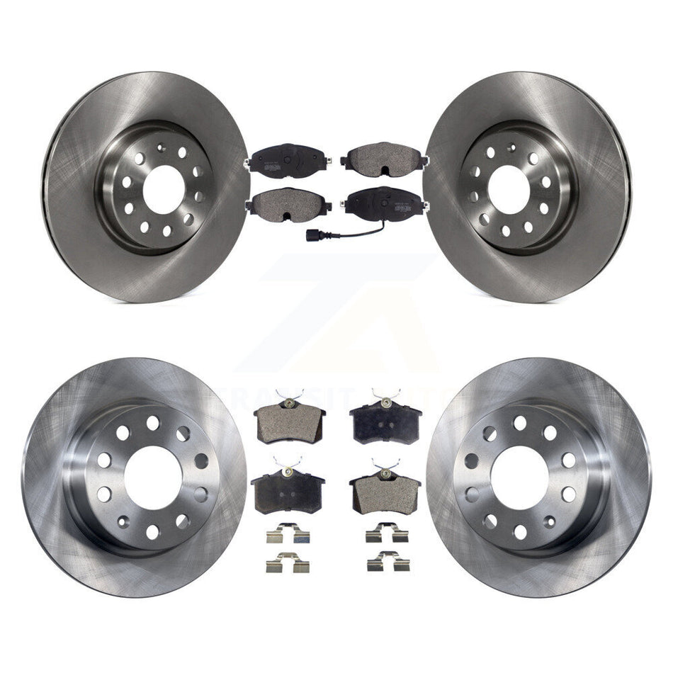Front Rear Disc Brake Rotors And Semi-Metallic Pads Kit For Volkswagen Golf Alltrack K8F-105190