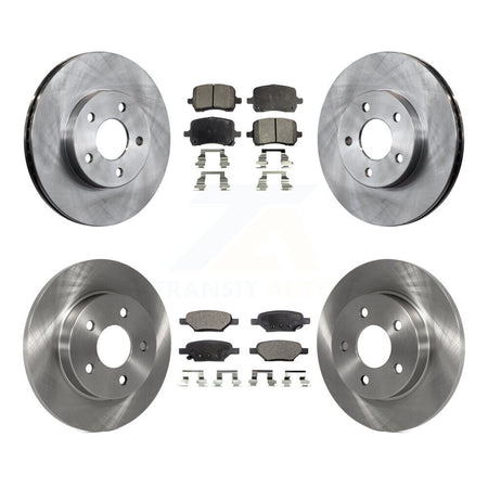 Front Rear Brake Rotors & Semi-Metallic Pad Kit For 2007-2008 Pontiac G5 Disc rear brakes K8F-105192