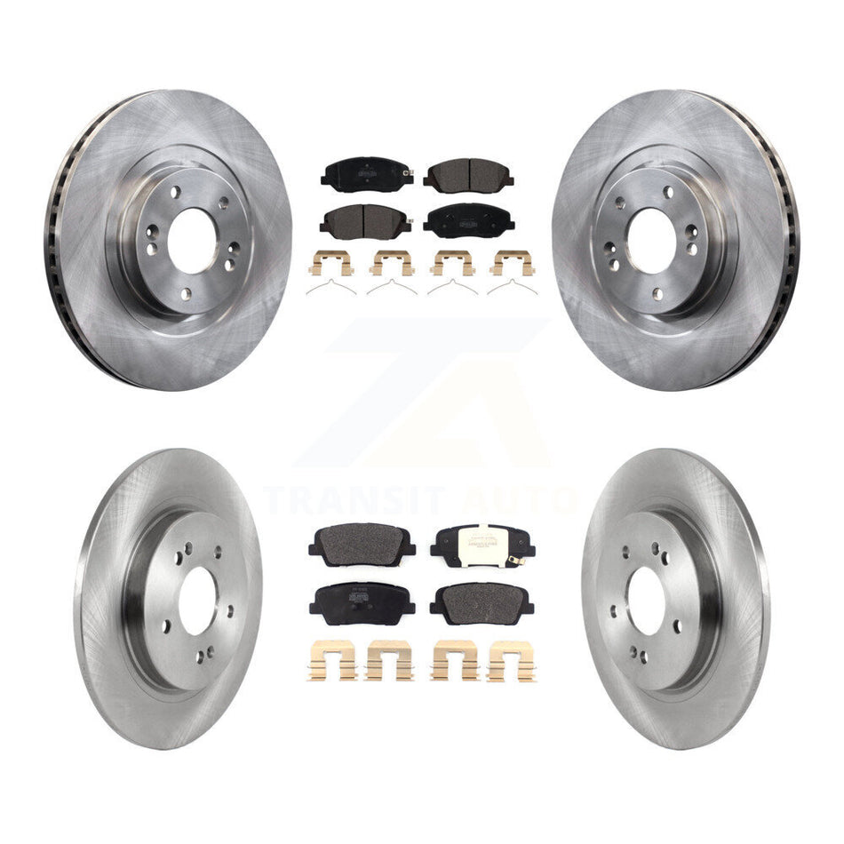 Front Rear Disc Brake Rotors And Semi-Metallic Pads Kit For Hyundai Santa Fe K8F-105195