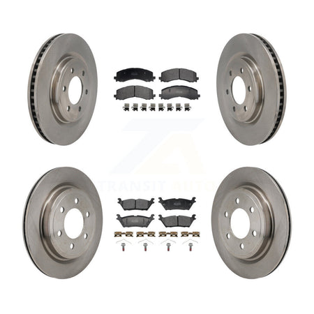 Front Rear Disc Brake Rotors And Semi-Metallic Pads Kit For Ford F-150 Lightning K8F-105200