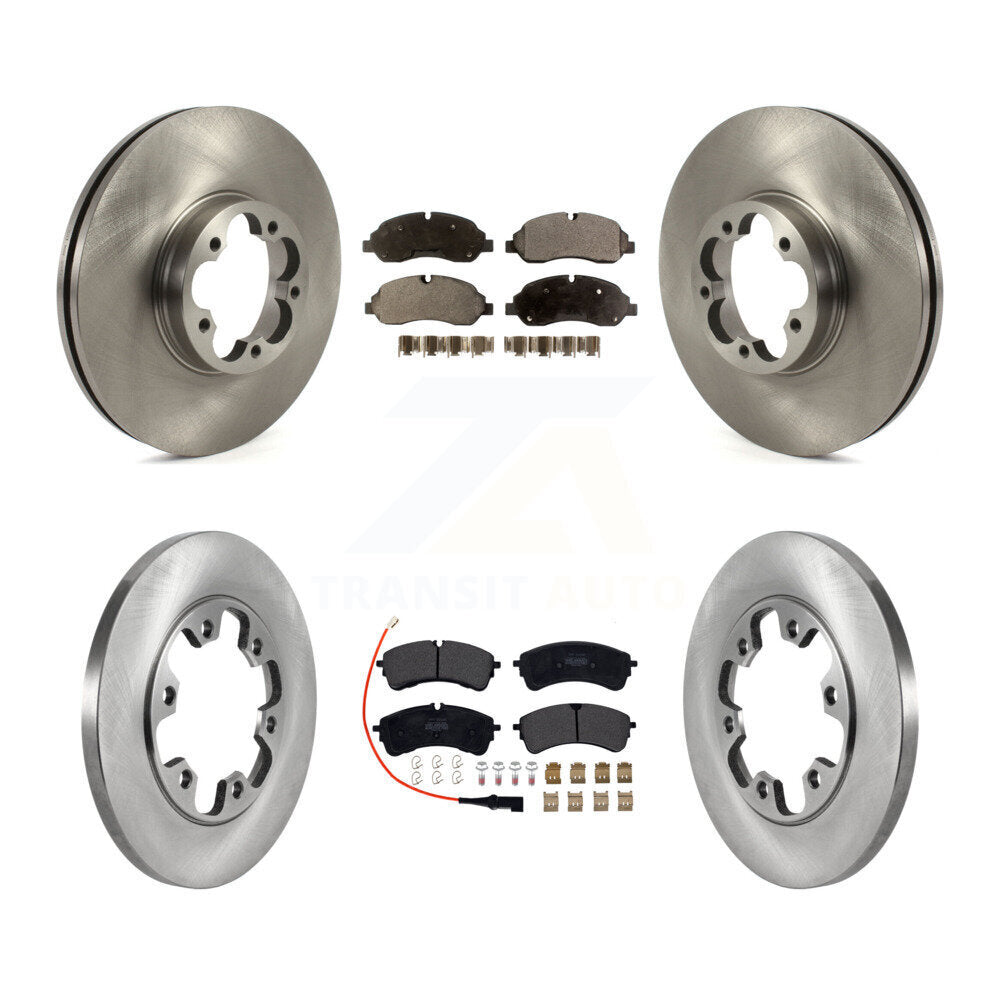Front Rear Disc Brake Rotors And Semi-Metallic Pads Kit For 2023 Ford Transit-350 HD RWD K8F-105204