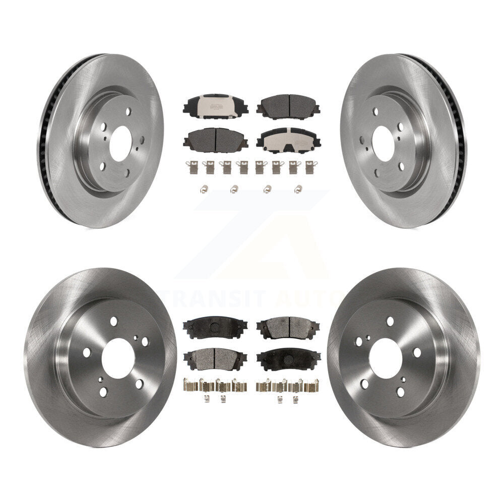 Front Rear Disc Brake Rotors And Semi-Metallic Pads Kit For 2023 Toyota Prius AWD K8F-105206