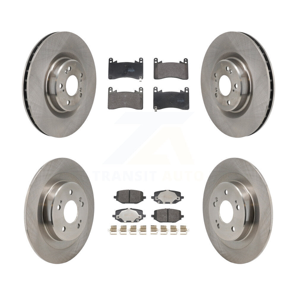 Front Rear Disc Brake Rotors And Semi-Metallic Pads Kit For 2022-2023 Acura MDX 3.0L K8F-105214