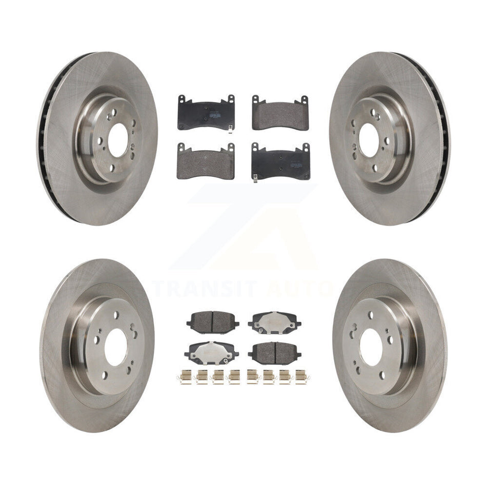 Front Rear Disc Brake Rotors And Semi-Metallic Pads Kit For 2022-2023 Acura MDX 3.0L K8F-105214