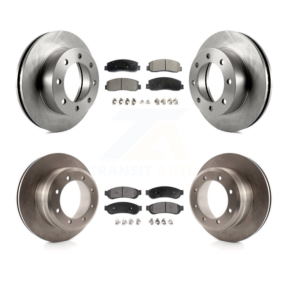 Front Rear Disc Brake Rotor Semi-Metallic Pad Kit For 2008-2009 Ford F-250 Super Duty 4WD K8F-105217