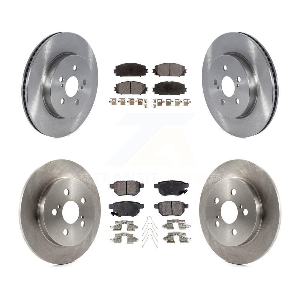 Front Rear Disc Brake Rotors Semi-Metallic Pad Kit For 2019 Toyota Prius Prime From 05 19 K8F-105218