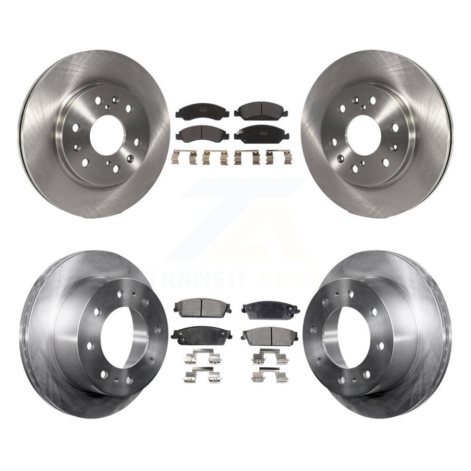 Front Rear Brake Rotor And Semi-Metallic Pad Kit For 2011 Chevrolet Silverado 1500 Hybrid K8F-105221