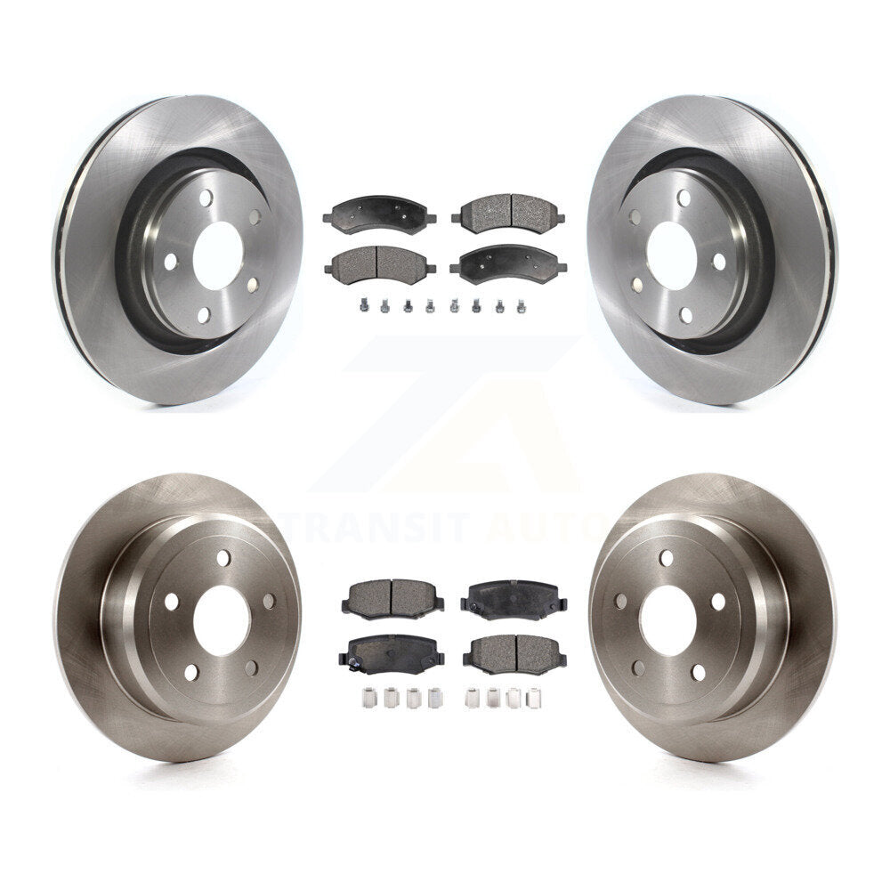 Front Rear Disc Brake Rotors And Semi-Metallic Pads Kit For Jeep Wrangler JK K8F-105222