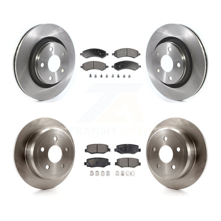Front Rear Disc Brake Rotors And Semi-Metallic Pads Kit For Jeep Wrangler JK K8F-105222