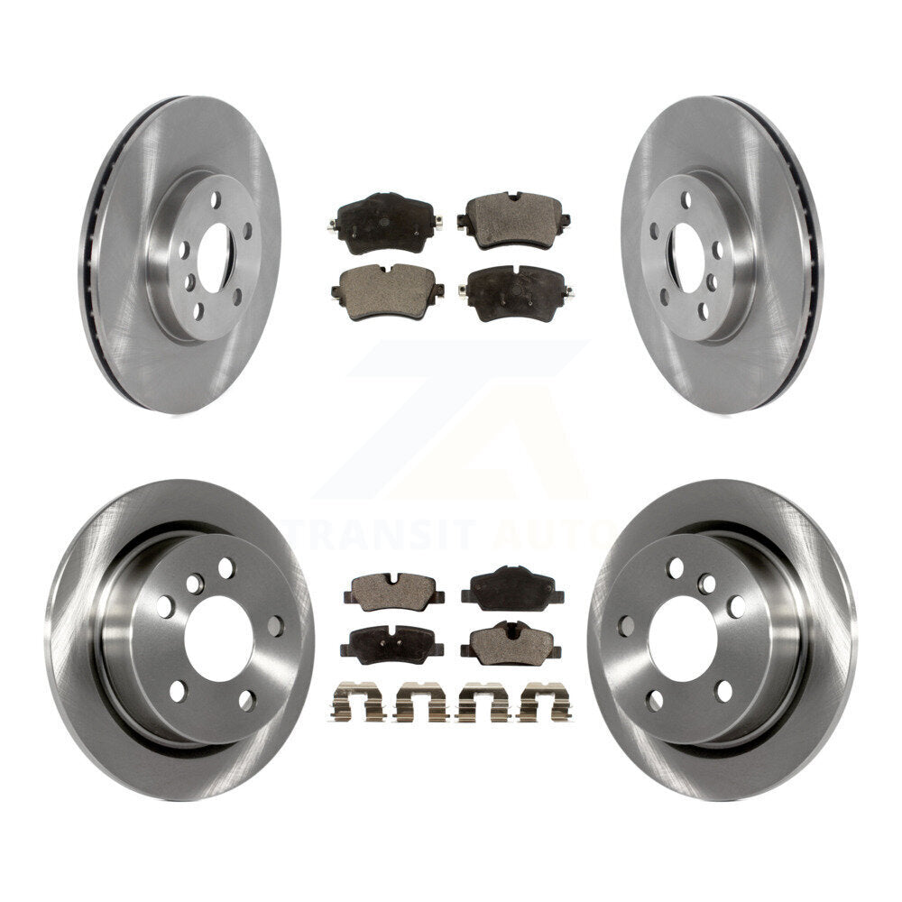 Front Rear Disc Brake Rotors Semi-Metallic Pad Kit For 2022 Mini Cooper S with GAS engine K8F-105223