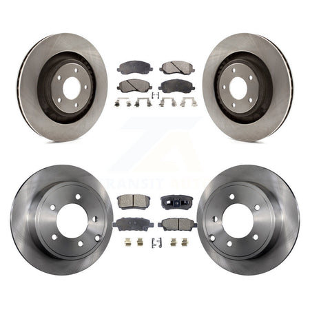 Front Rear Disc Brake Rotor And Semi-Metallic Pad Kit For 2008-2009 Dodge Caliber R/T/SXT K8F-105229
