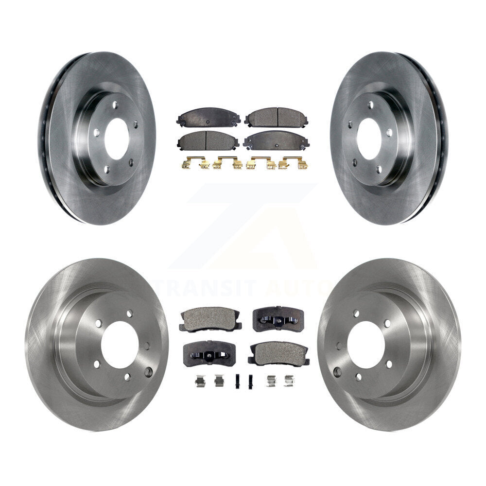 Front Rear Disc Brake Rotors And Semi-Metallic Pads Kit For 2008-2009 Dodge Caliber SRT-4 K8F-105230