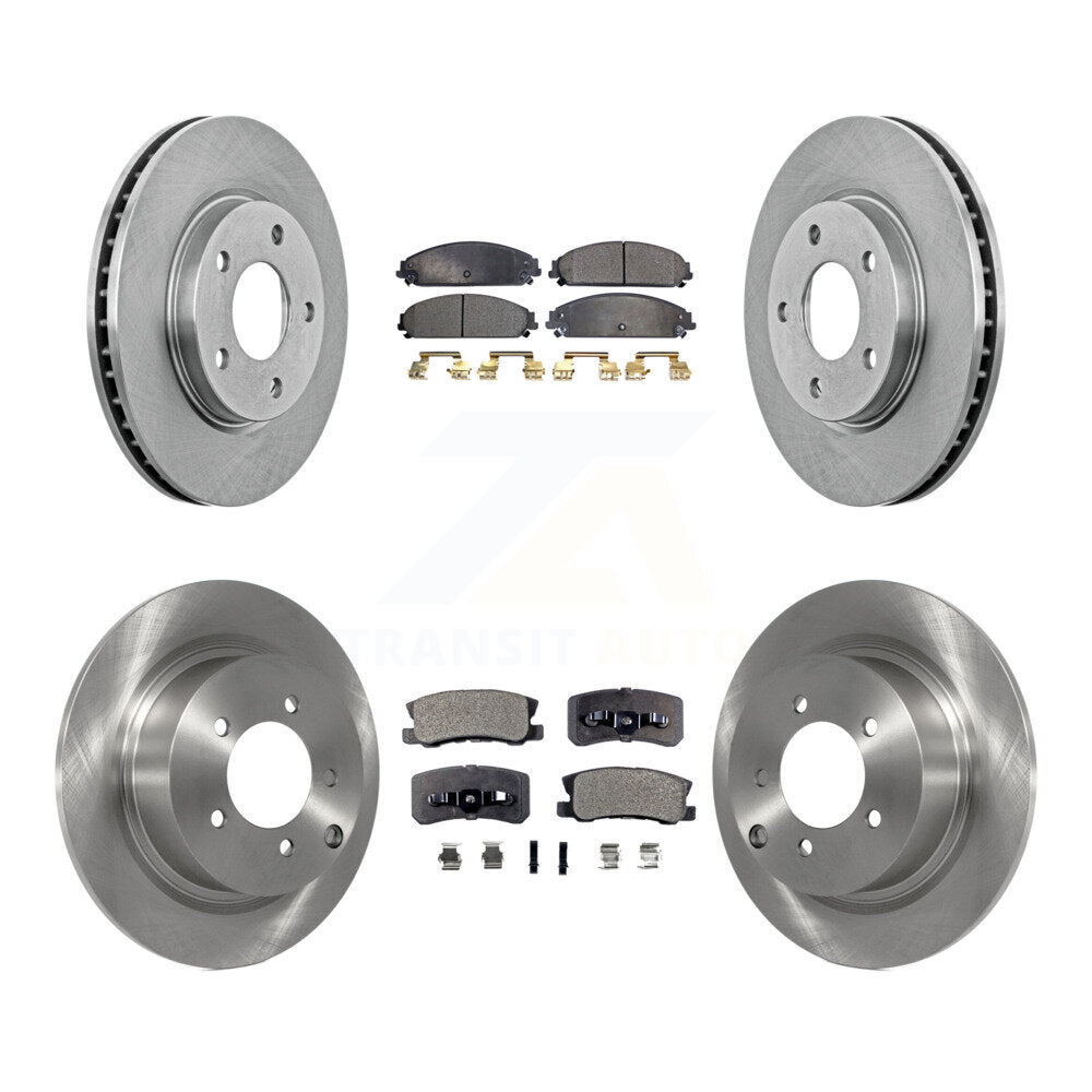 Front Rear Disc Brake Rotors And Semi-Metallic Pads Kit For 2008-2009 Dodge Caliber SRT-4 K8F-105231