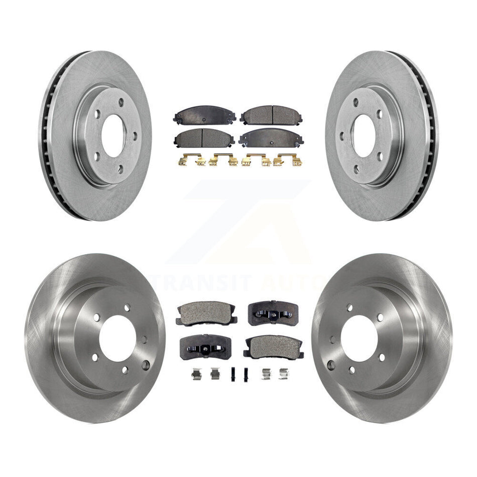 Front Rear Disc Brake Rotors And Semi-Metallic Pads Kit For 2008-2009 Dodge Caliber SRT-4 K8F-105231
