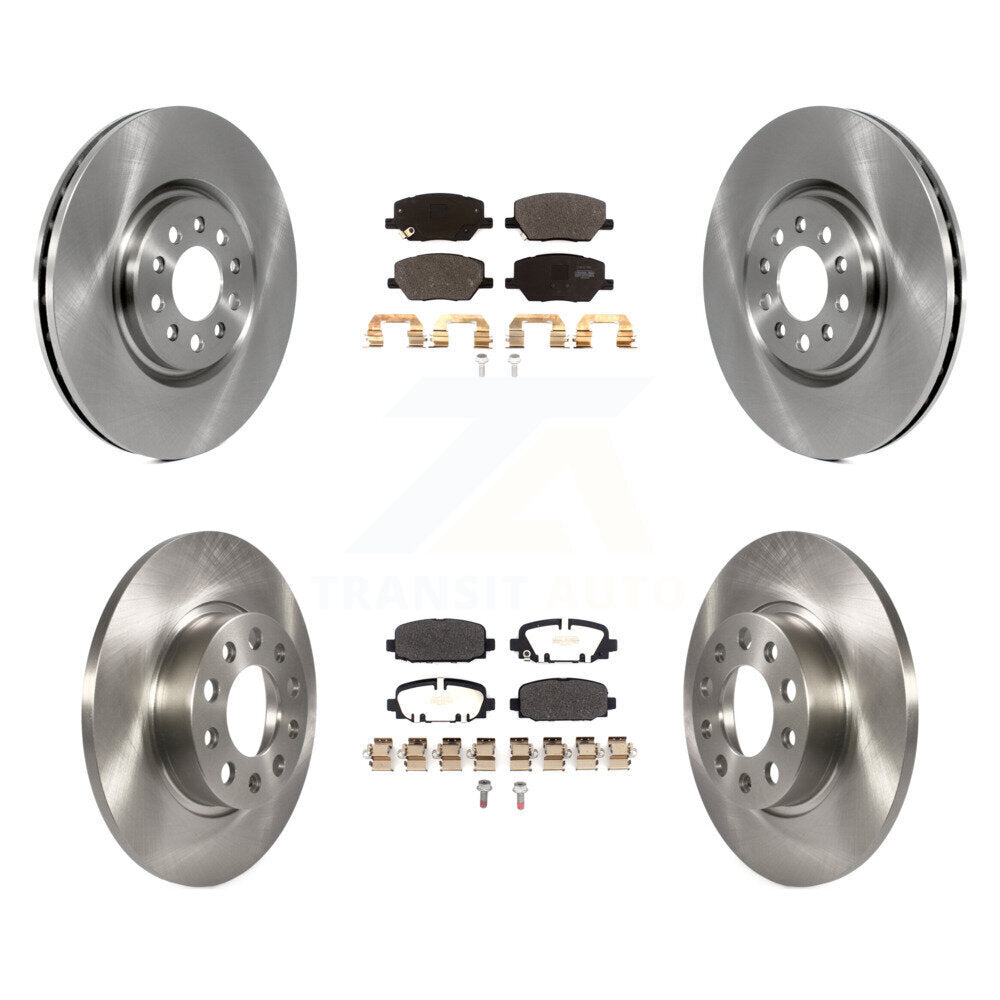 Front Rear Disc Brake Rotors And Semi-Metallic Pads Kit For 2023 Jeep Compass K8F-105234