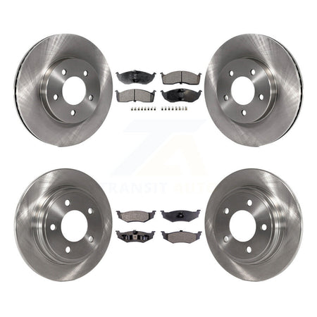 Front Rear Brake Rotors & Semi-Metallic Pad Kit For Chrysler Intrepid Dodge 300M Concorde K8F-105238