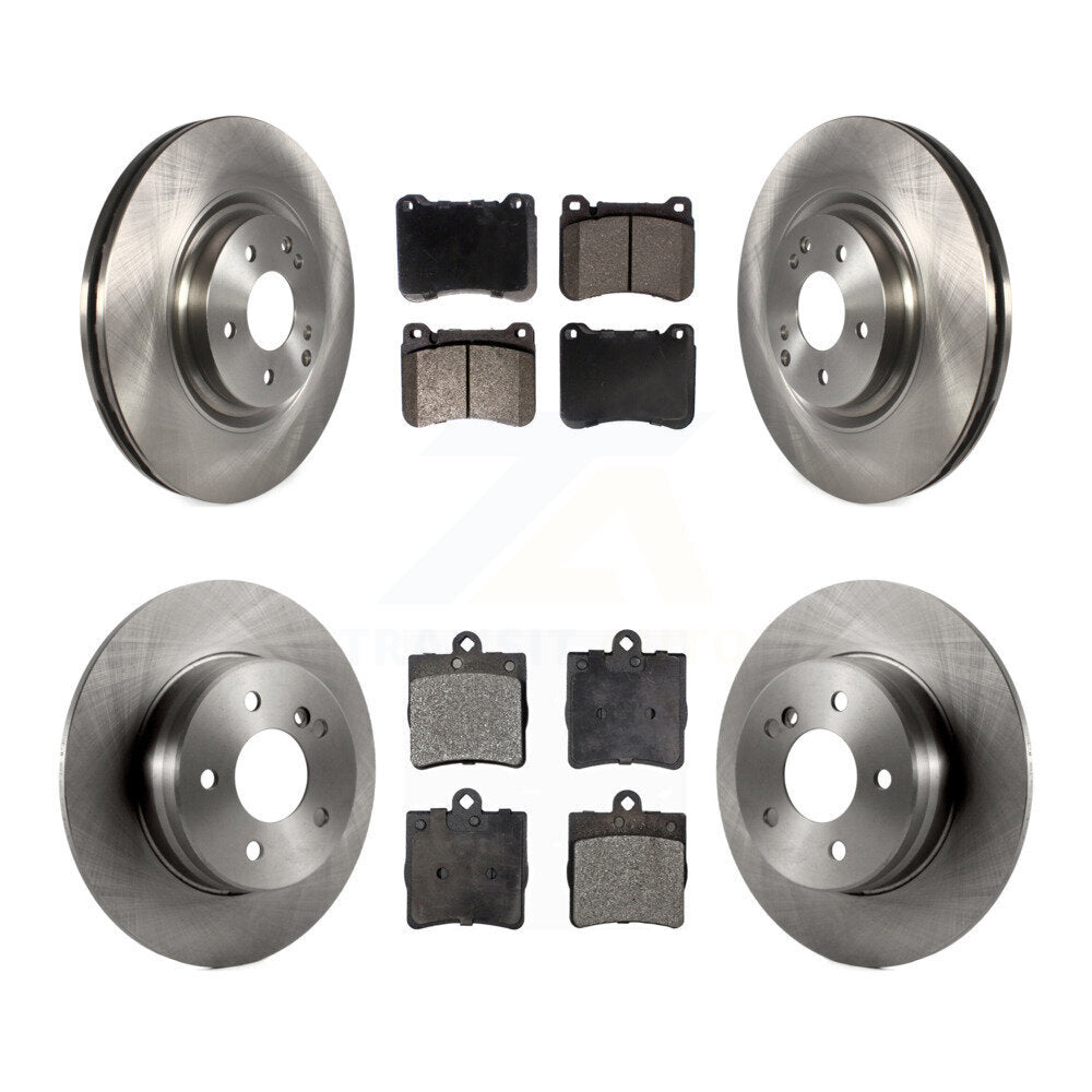 Front Rear Brake Rotors Semi-Metallic Pad Kit For Mercedes-Benz SLK280 With Sport Package K8F-105243